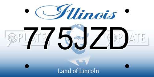 775JZD Illinois License Plate
