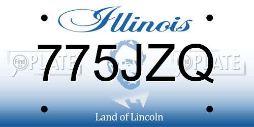 775JZQ Illinois License Plate
