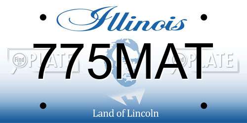 775MAT Illinois License Plate