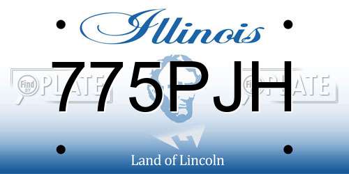 775PJH Illinois License Plate