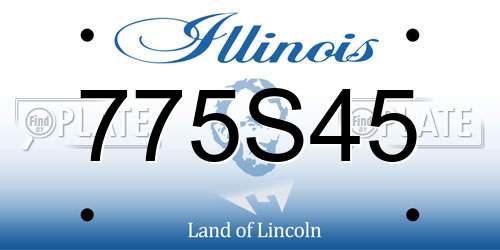 775S45 Illinois License Plate