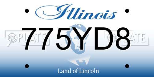 775YD8 Illinois License Plate