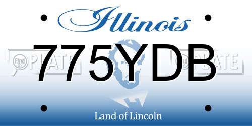 775YDB Illinois License Plate