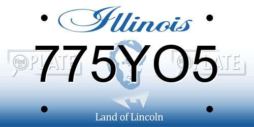 775YO5 Illinois License Plate