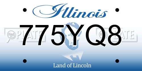 775YQ8 Illinois License Plate