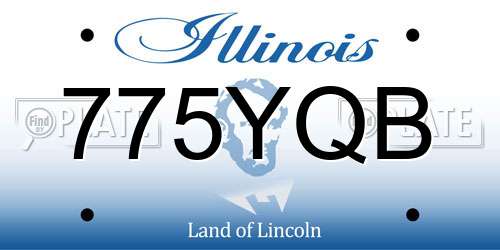 775YQB Illinois License Plate