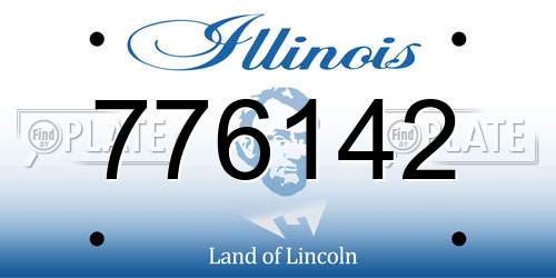 776142 Illinois License Plate