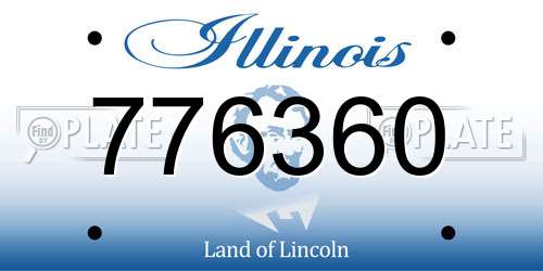 776360 Illinois License Plate