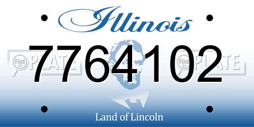 7764102 Illinois License Plate