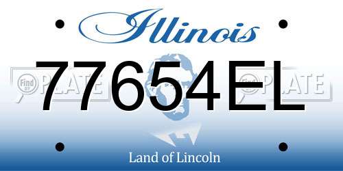 77654EL Illinois License Plate