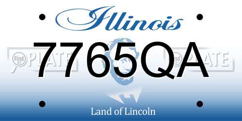 7765QA Illinois License Plate