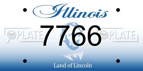 7766 Illinois License Plate