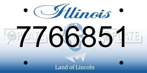 7766851 Illinois License Plate