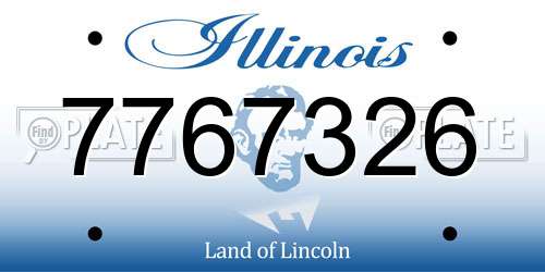 7767326 Illinois License Plate