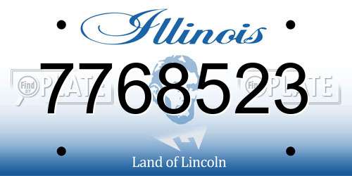 7768523 Illinois License Plate