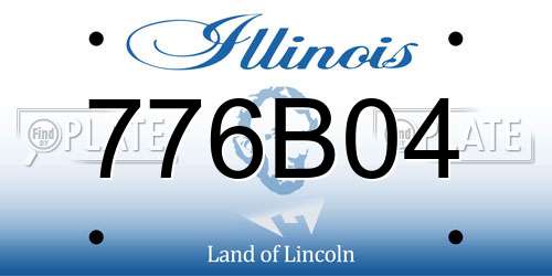 776B04 Illinois License Plate