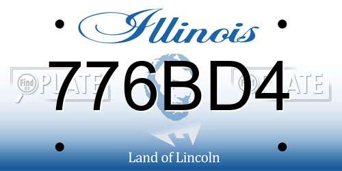 776BD4 Illinois License Plate