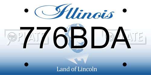 776BDA Illinois License Plate