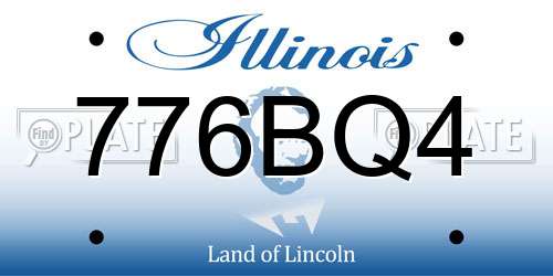 776BQ4 Illinois License Plate