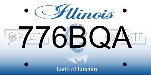 776BQA Illinois License Plate