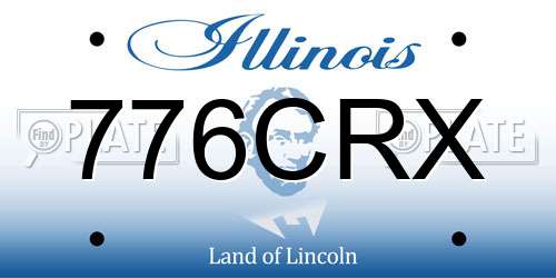 776CRX Illinois License Plate