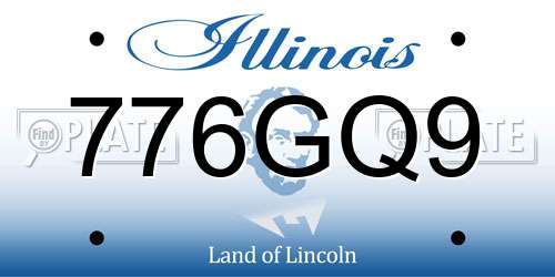 776GQ9 Illinois License Plate