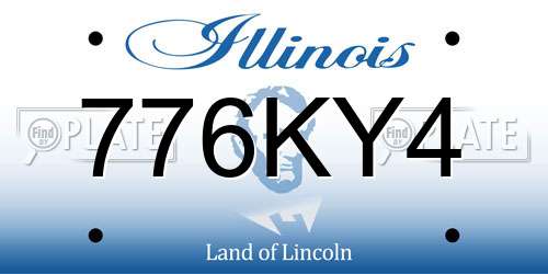 776KY4 Illinois License Plate