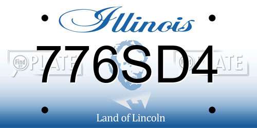 776SD4 Illinois License Plate