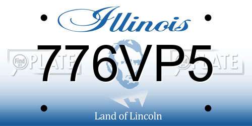776VP5 Illinois License Plate