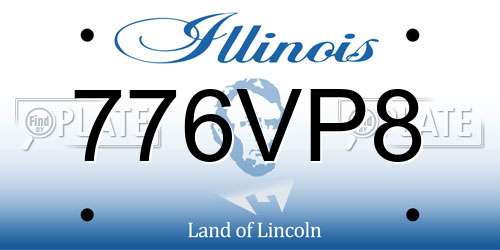 776VP8 Illinois License Plate