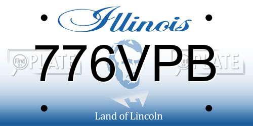 776VPB Illinois License Plate
