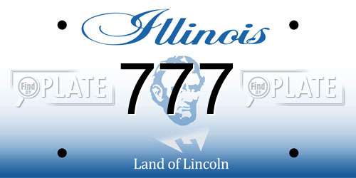 777 Illinois License Plate
