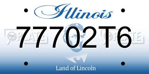 77702T6 Illinois License Plate