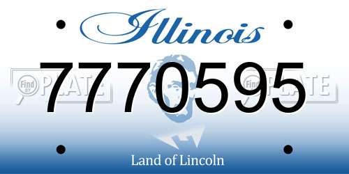 7770595 Illinois License Plate