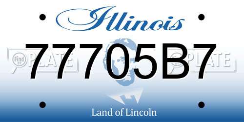 77705B7 Illinois License Plate