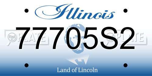 77705S2 Illinois License Plate