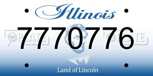 7770776 Illinois License Plate