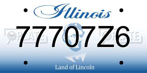 77707Z6 Illinois License Plate