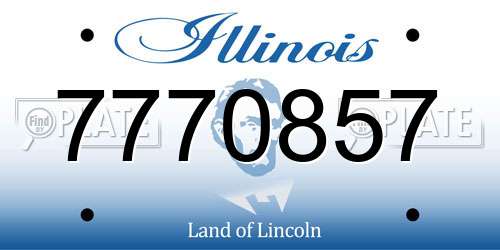 7770857 Illinois License Plate