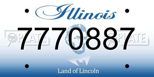 7770887 Illinois License Plate