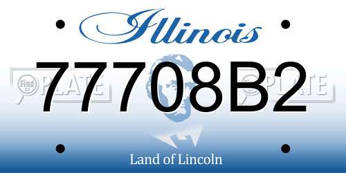 77708B2 Illinois License Plate