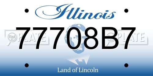 77708B7 Illinois License Plate