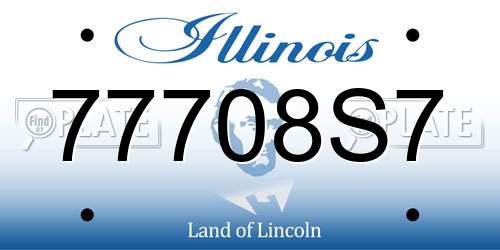 77708S7 Illinois License Plate