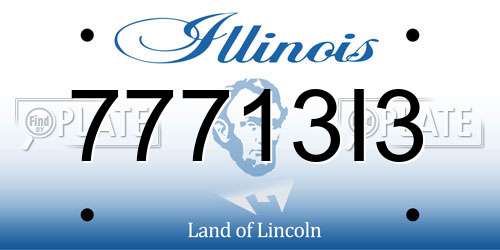 77713I3 Illinois License Plate