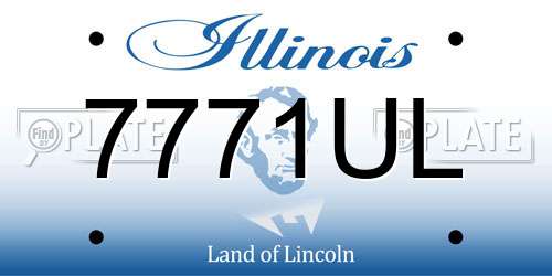 7771UL Illinois License Plate