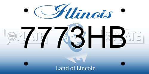 7773HB Illinois License Plate