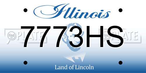 7773HS Illinois License Plate