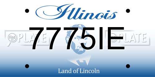 7775IE Illinois License Plate