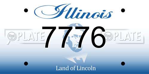 7776 Illinois License Plate