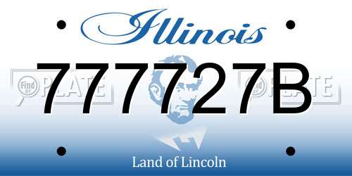 777727B Illinois License Plate